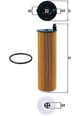 MAHLE OX823-6D | Yağ Filtresi Mercedes Om654 656 W205 W213 W222 W447