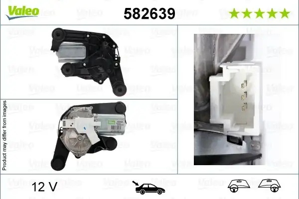 Valeo 582639 Silecek Motoru Arka Citroen C3 10 2009 09 2016 930906