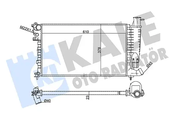 KALE 351820 | Su Radyatörü Peugeot 306 Citroen Zx 1 8 1 9 D Mekanik 93 97