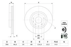 BOSCH 0986479H23 | Disk Ön 18-Ma.3 2.0 | 2 Adet