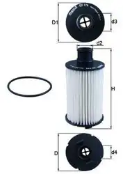 MAHLE OX774D | Yağ Filtresi Range Rover III L322 Discovery IV L319 Range Rover Sport I L494 Velar