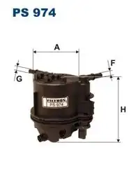 FILTRON PS974 | Mazot Filtresi 206 207 307 Bipper Fiesta V Fusion 1.4 HDI TDCI 01-15