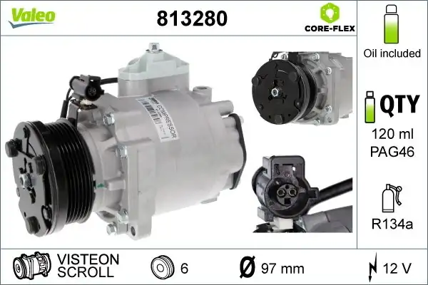 Valeo 813280 Klima Kompresörü Ford Transit Connect 07 13 1 8 TDCI