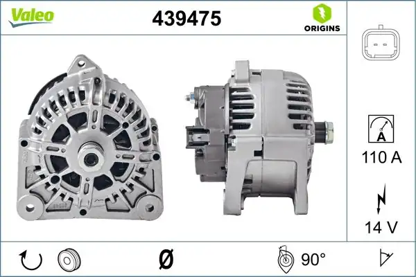 Valeo 439475 Renault Megane II Clio II Kangoo 1 5 dCi 12v 110a 03 Alternatör