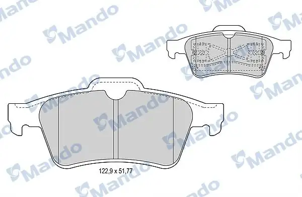 MANDO MBF015161 | Fren Balata Arka 03 Laguna III Vectra C Focus
