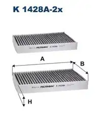 FILTRON K1428A-2X | Polen Filtresi 17-5-Seri (F90-G30-G31) 7-Seri (G11-G12) X5-X6 + Ca
