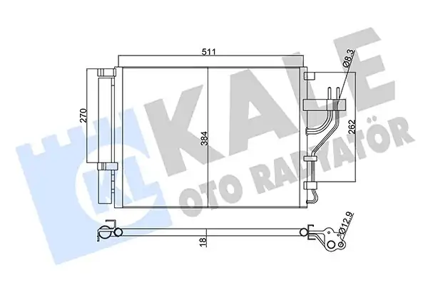 KALE 345425 | Hyundai İx35 Kia Sportage Carens 1 7 2 0 CRDI Klima Radyatörü Kondenser 10 16