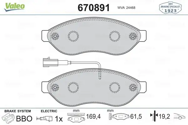 Valeo 670891 Fren Balata Ön Fiat Ducato Peugeot Boxer Citroen Jumper 06 2 2 Hdi 3 0 Hdi 16q 20q Karsan Jest