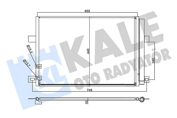 KALE 357810 | Klima Radyatörü Kondenser VW Amarok 2 0 TDI 10 16