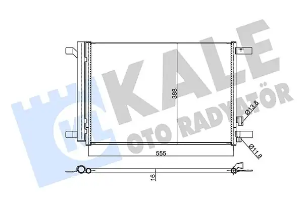 KALE 354020 | Klima Radyatörü Kondenser VW Golf VII Audi A3 Q2 Q3 Seat Leon Skoda Octavia 1 2 2 0 13