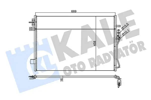 KALE 345685 | Klima Radyatörü Kondenser Fiat Freemont Dodge Journey 2 0 JTD 11 15