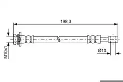 BOSCH 1987481630 | Fren Hortumu Arka 11-Swift-Sx4