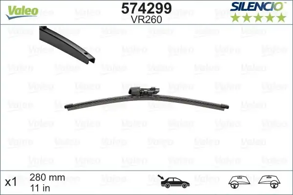 Valeo 574299 Silecek Süpürgesi Arka 280mm VW Polo Golf VI X1