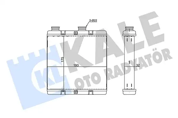 KALE 355255 | Kalorifer Radyatörü Honda Civic VIII HB Fn_ FK 1 4 2 2 32mm 06 12