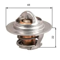 GATES TH28592G1 | Termostat Opel Corsa A/B, Astra F/G, Vectra A/B, Ascona C, Kadett E, Cielo, Lanos 92°C *C14NZ*