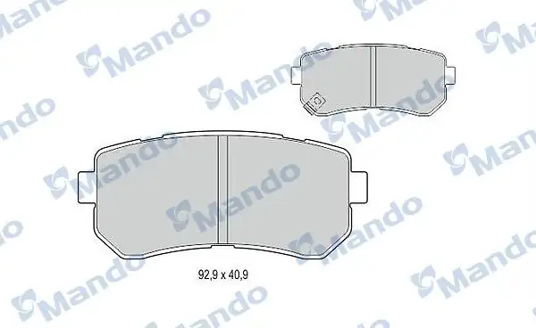 MANDO MBF015963 | Arka Fren Balatası Hyundai Tucson 2012 İx35 2010 Elektronik El Frenı Olmayan Araclar İçin