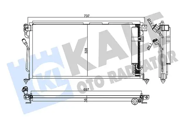 KALE 357840 | Klima Radyatörü Kondenser Mitsubishi Lancer VII Cs 1 3 2 0 2003 07