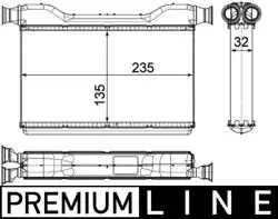 MAHLE AH189000P | Kalorifer Radyatörü 09-5-Seri (F07-F10-F11) 7-Seri (F01-F02-F03-F04)