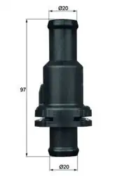 MAHLE TH580 | Termostat 80°C Golf 05> Passat 06> Jetta 05> A6 05> A8 15> 2.0 FSI/TFSI