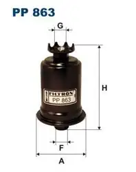 FILTRON PP863 | Benzin Filtresi 95-00 Accent 1.3-1.5 12V-16V