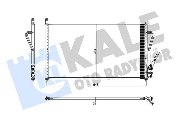 KALE 358240 | Klima Radyatörü Kondenser Ford Focus 98 04 1 4 16v 1 8 TDCI 1 6 Zetec S 16v