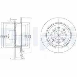 DELPHI BG2538 | Fren Diski Arka Accord III (Ca)-III Aerodeck 1.6-2.0 85-89