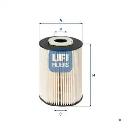 UFI 26.020.00 | Mazot Filtresi Ford Mondeo IV 2.0 TDCI 07- / Volvo S40 S60 V50 V70 C30 C70