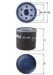 MAHLE OC1566 | Yağ Filtresi Renault Megane III-IV / Fluence / Duster / Dokker / Nissan Juke-Micra-Note 1.6-2.0