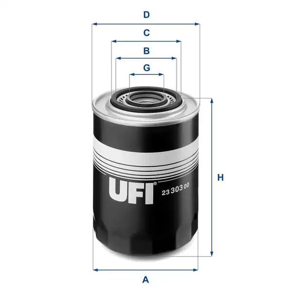 UFI 23-303-00 | Yağ Filtresi Fiat Ducato Boxer Jumper Renault Master Opel Movano 2 5 2 8