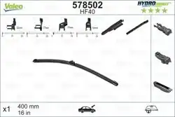 VALEO 578502 | Silgi Süpürgesi Tek 40Cm Ön Muz Tip 400mm Hydroconnect HF40 (X1)