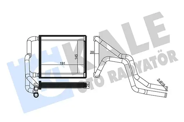 KALE 355135 | Kalorifer Radyatörü Hyundai İ20 2014 2015 Benzin Dizel