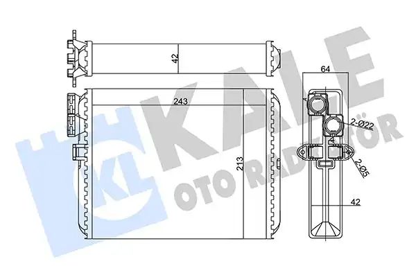 KALE 346430 | Kalorifer Radyatörü Volvo S60 İ S80 İ V70 II Xc70 Xc90 2 0t 2 4 98 06