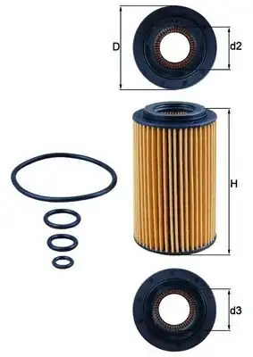 MAHLE OX153-7D | Yağ Filtresi E.S W210-1 C.S W202-3-4 M.S W163-4
