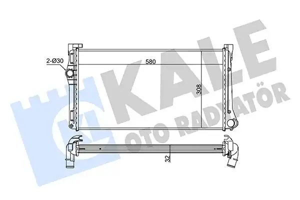 KALE 351265 | Radyatör Fiat Punto 03 Idea 04 Lancıa Ypsılon 06 1 3 Multijet