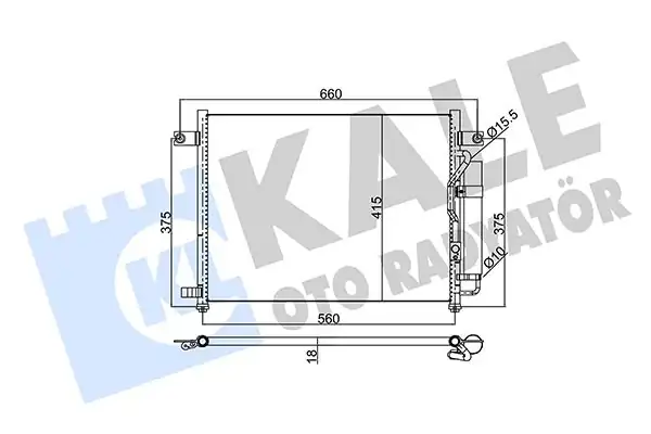 KALE 350550 | Klima Radyatörü Kondenser Chevrolet Aveo Kalos T250 T200 1 2 1 4