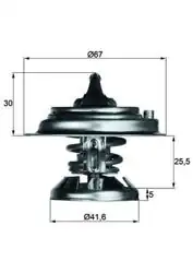MAHLE TX2975D | Termostat 75°C 93-C-Seri (W202-S202) E-Seri (W124-W210) Sprinter