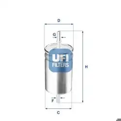 UFI 31.722.00 | Benzin Filtresi VW Golf V Polo 1.4/1.6 FSI Audi A3 04-08 Seat Ibiza 97-10 Fabia 00-08