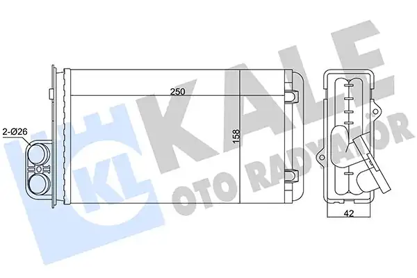 KALE 346305 | Kalorifer Radyatörü Mekanik Peugeot 405 İ II 406