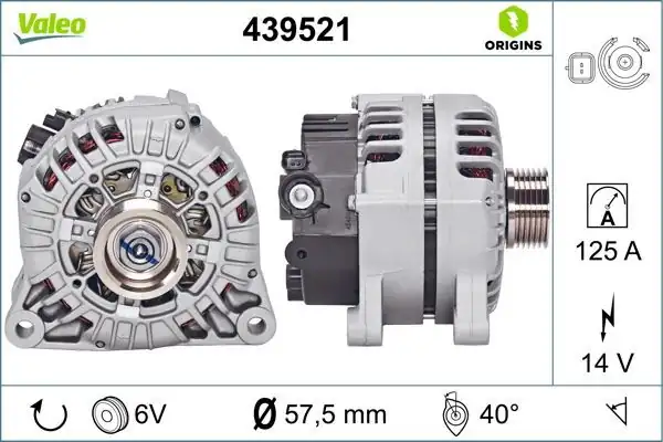 Valeo 439521 Alternatör 12v 120a Citroen C4 C5 Berlingo Ds4 C3 Xsara Peugeot 206 307 407 Partner 1 4 2 0 Hdi