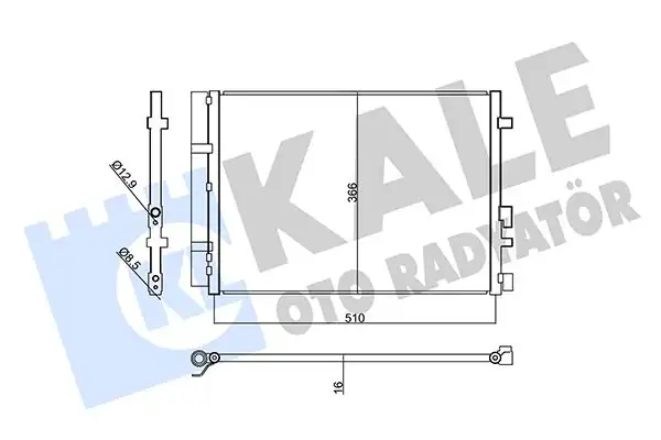 KALE 357845 | Klima Radyatörü Kondenser Hyundai İ20 II İ20 Active 2014 1 4 CRDI 1 0 T GDI Kurutuculu