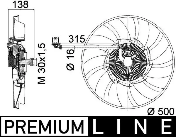 MAHLE CFF471000P | Fan Motoru Land Rover Discovery 4 Range Rover Sport 3 0d 09 19