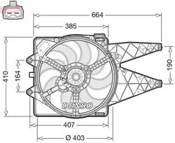 DENSO DER09309 | Fan Motoru 08-14 Bravo.II 12V