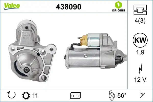 Valeo 438090 Marş Motoru Renault Trafic Vivaro 1 9 Dtı dCi 00 03 Laguna II 97 03