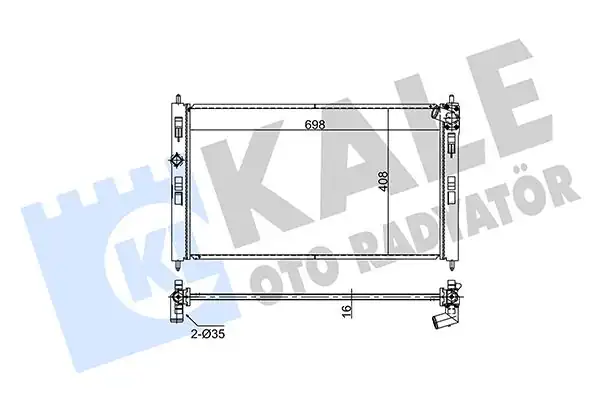 KALE 354295 | Su Radyatörü Citroen C4 Aircross Peugeot 4008 Mitsubishi Asx Lancer VIII 1 6 12