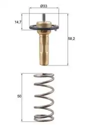 MAHLE TX26589D | Termostat 90°C Ford C-Max II Fiesta VI Focus III Kuga II Mondeo IV Volvo S60 II S80 II V40 V60