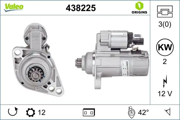 Valeo 438225 Marş Motoru VW Golf VI VII Jetta Polo Caddy 1 6 TDI Audi A3 2 0 TDI