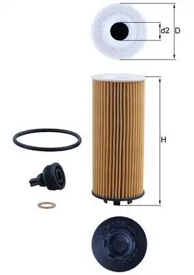 MAHLE OX1238D | Yağ Filtresi Bmw Mini B37 B38 B47 B48 F20 F21 F22 F30 F31 F39 F40 F45 F46 F48 F54 F60 10 18