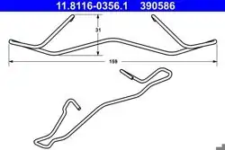 ATE 11.8116-0356.1 | Fren Kaliper Yayı Opel Corsa E Vectra C