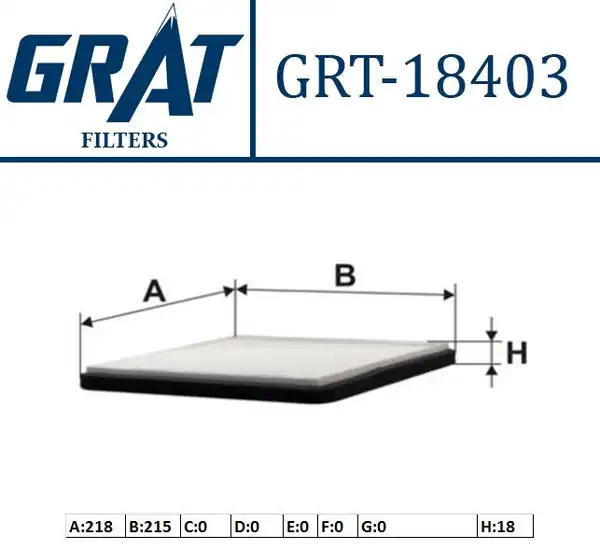 GRAT 18403 | Kabin Filtresi Toyota Yaris 99 05 1 3 Camry 01 Land Cruiser 01 Rav 4 99