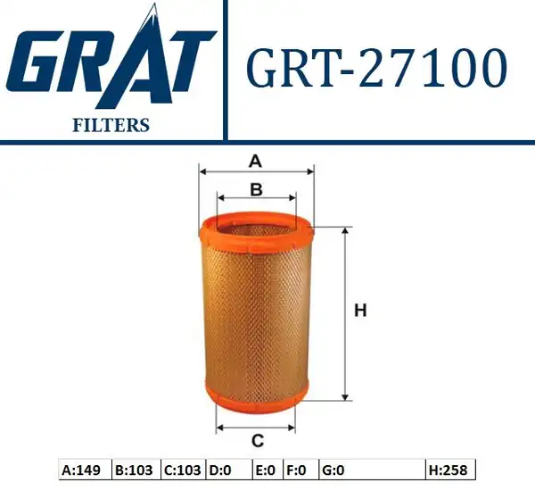 GRAT 27100 | Hava Filtresi A Romeo 156 1 6 16v 1 8 16v T Spark